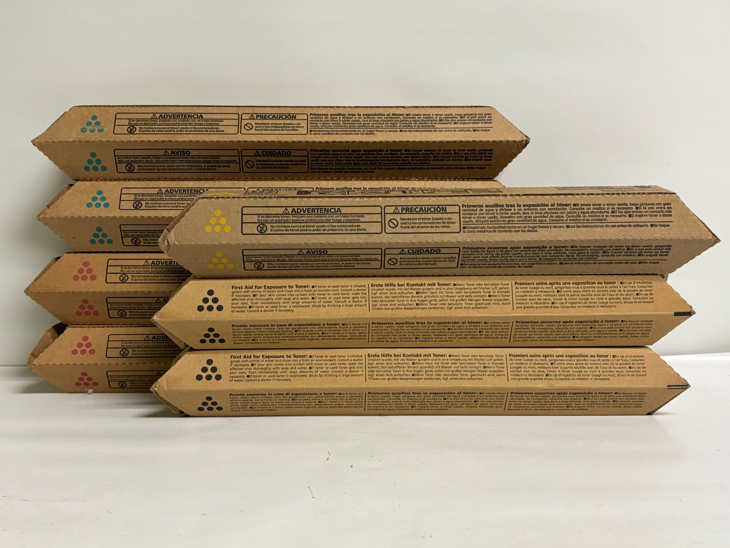 7 OEM Ricoh MPC400, C240, LD140 CMYK Toners 842473, 841725, 841726, 841727