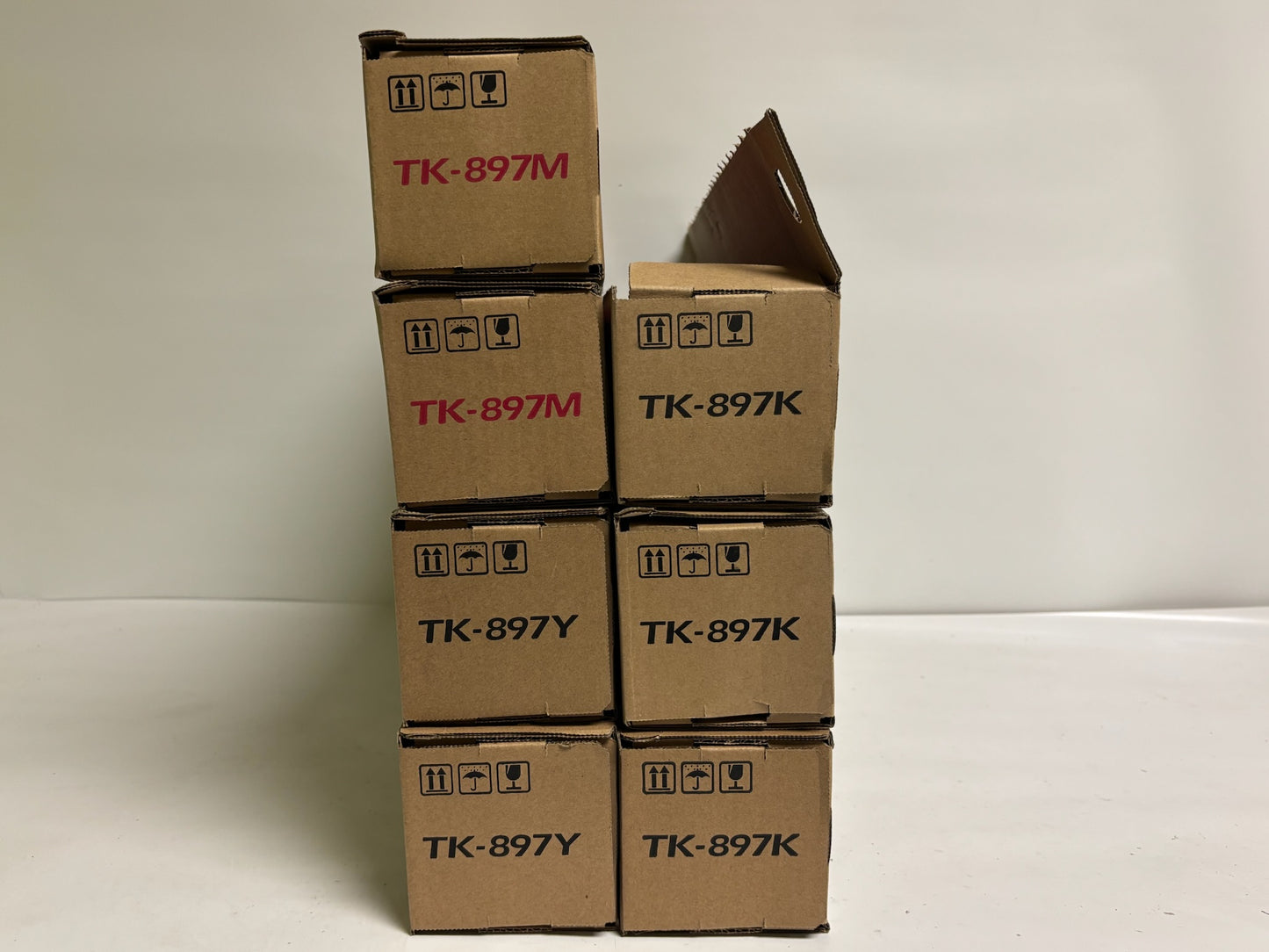 7 Genuine Kyocera TASKalfa 205cv FS-C8520MFP MMYYKKK Toners TK-897, TK897
