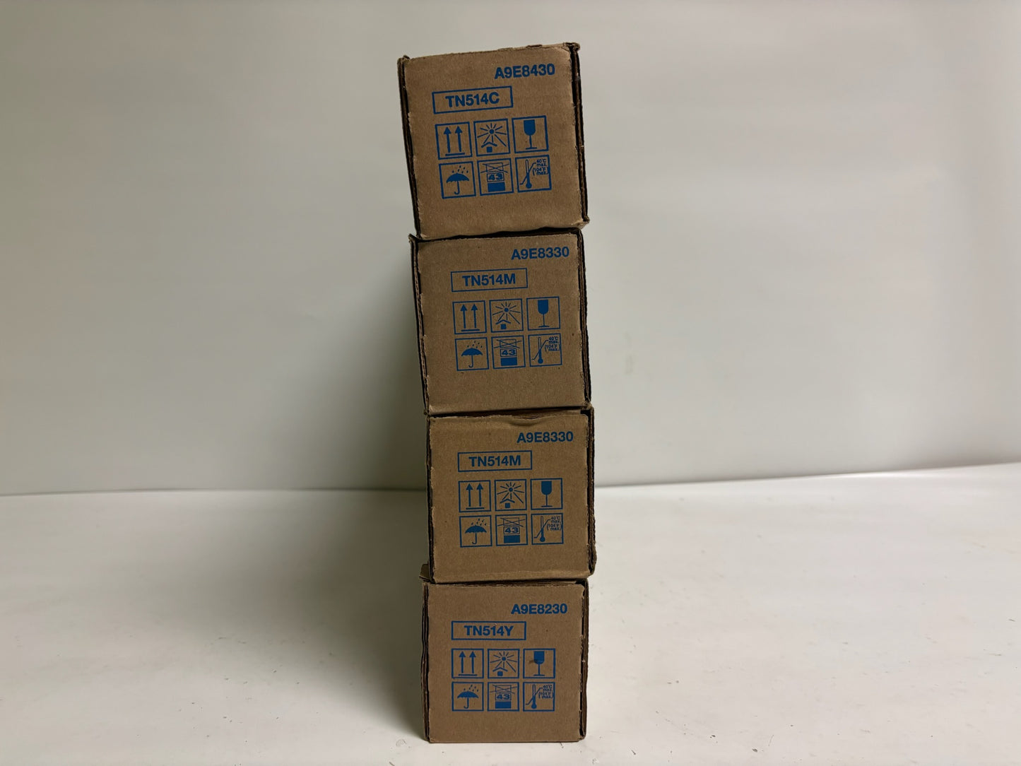4 New Genuine Konica Minolta Bizhub C458,C558,C658 CMMY Toners TN514 (No Black)
