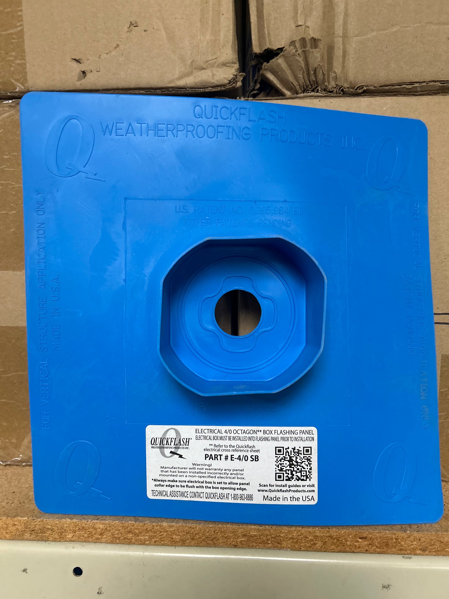 Quickflash E-4/0 SB Weatherproofing Octagon Steel Box Flashing Panels (24 Pack)