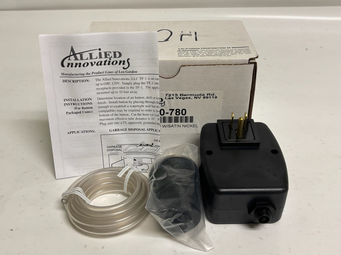 New Allied Innovation TF-1 (910800-780) Appliance Control Safety Switch