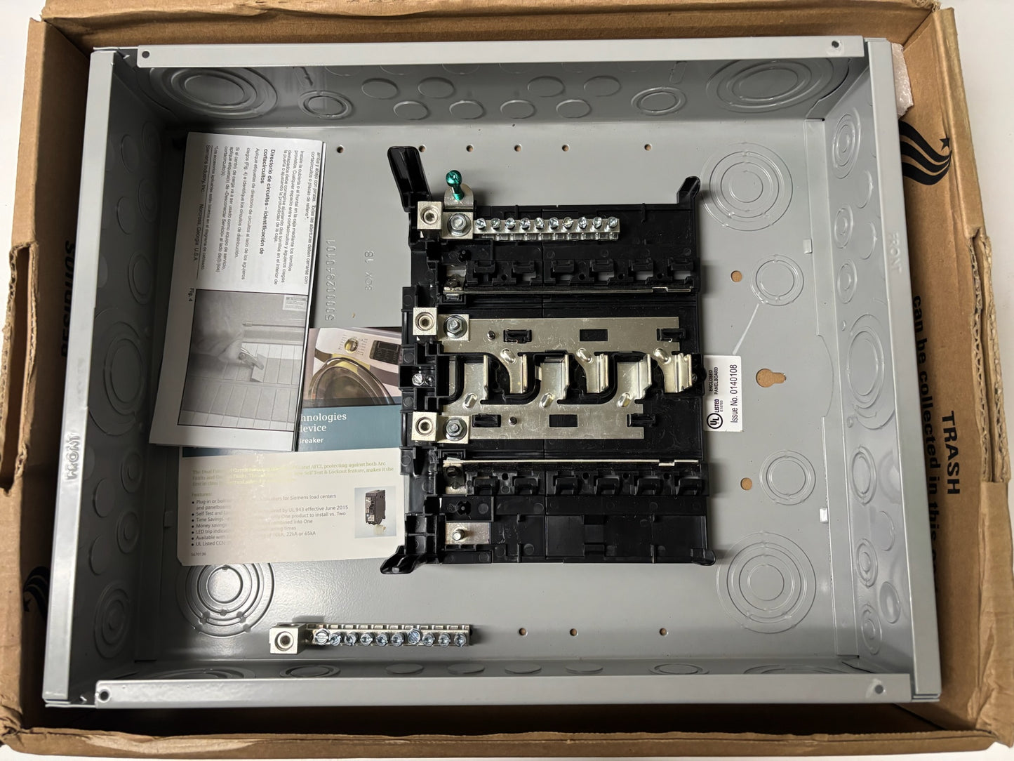 Siemens SN1212L1125 Main Lug Load Center 12-Spaces 12-Circuits 120/240V