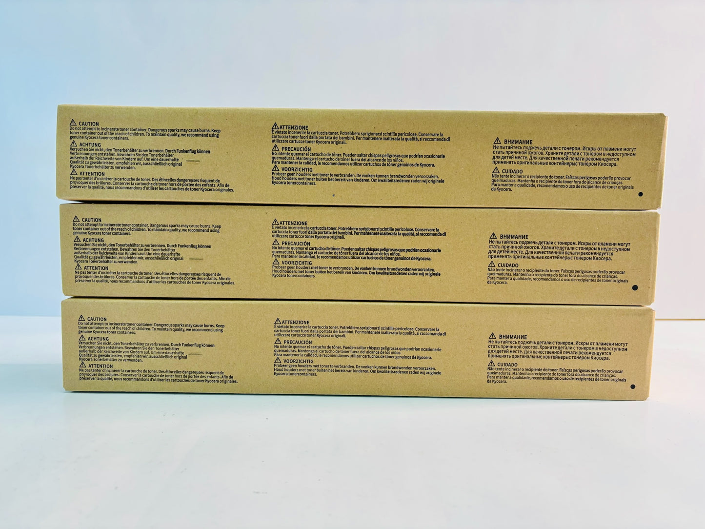 3 Genuine Kyocera TASKalfa 306ci, 307ci Cyan, Magenta & Yellow Toner TK-5197