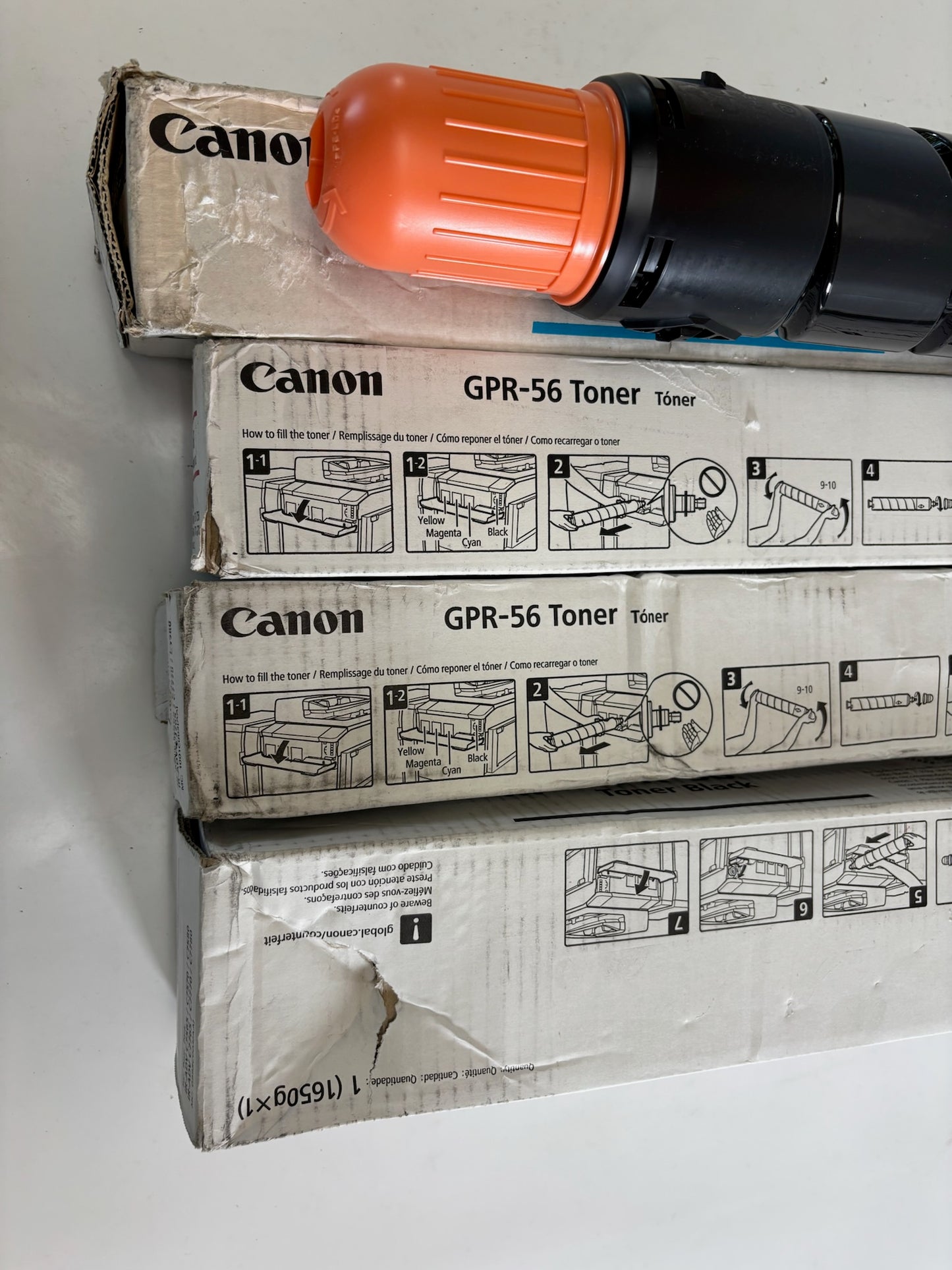 4 Genuine Canon IR C7565,C7570,C7580,C7765 GPR-56, GPR56 CMYK Toners (Open Cyan)