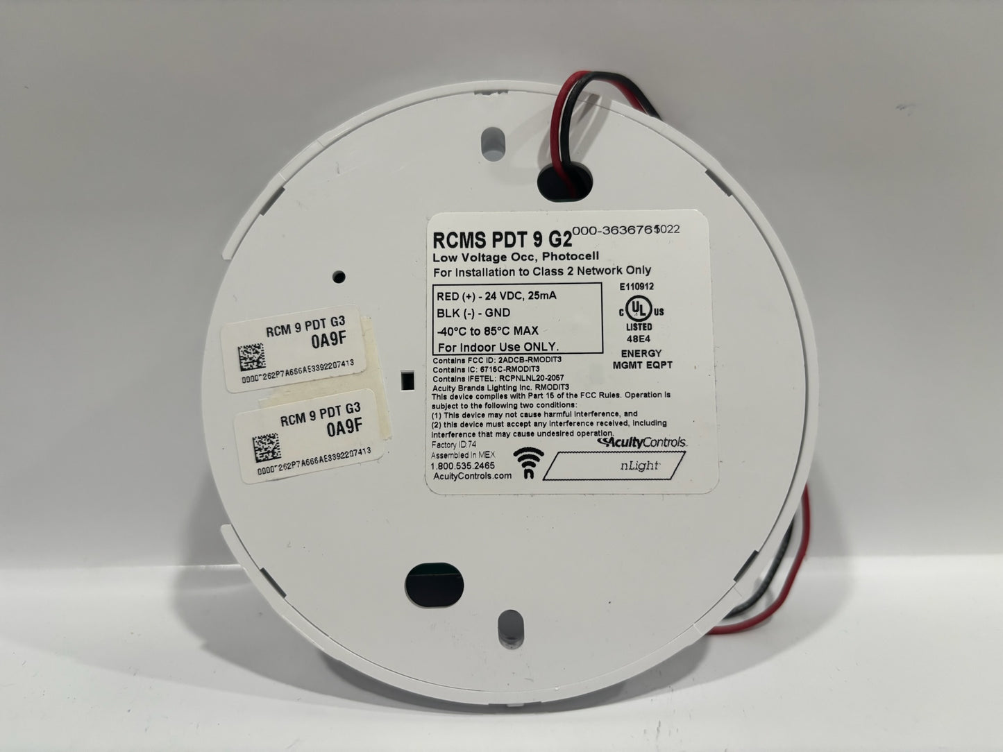 Acuity RCMS-PDT-9-G2 Passive Dual Technology, Standard Range 360 Lens