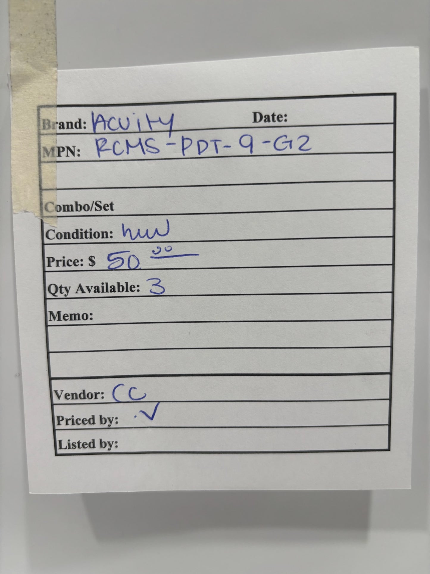 Acuity RCMS-PDT-9-G2 Passive Dual Technology, Standard Range 360 Lens