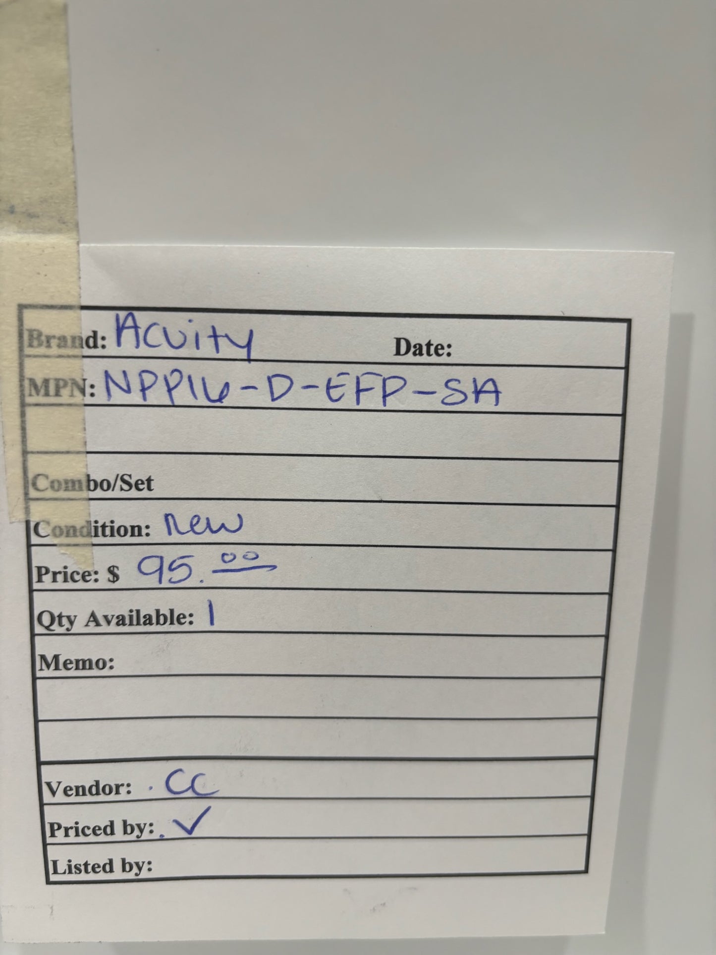 Acuity NPP16-D-EFP-SA Occupancy Controlled Dimming