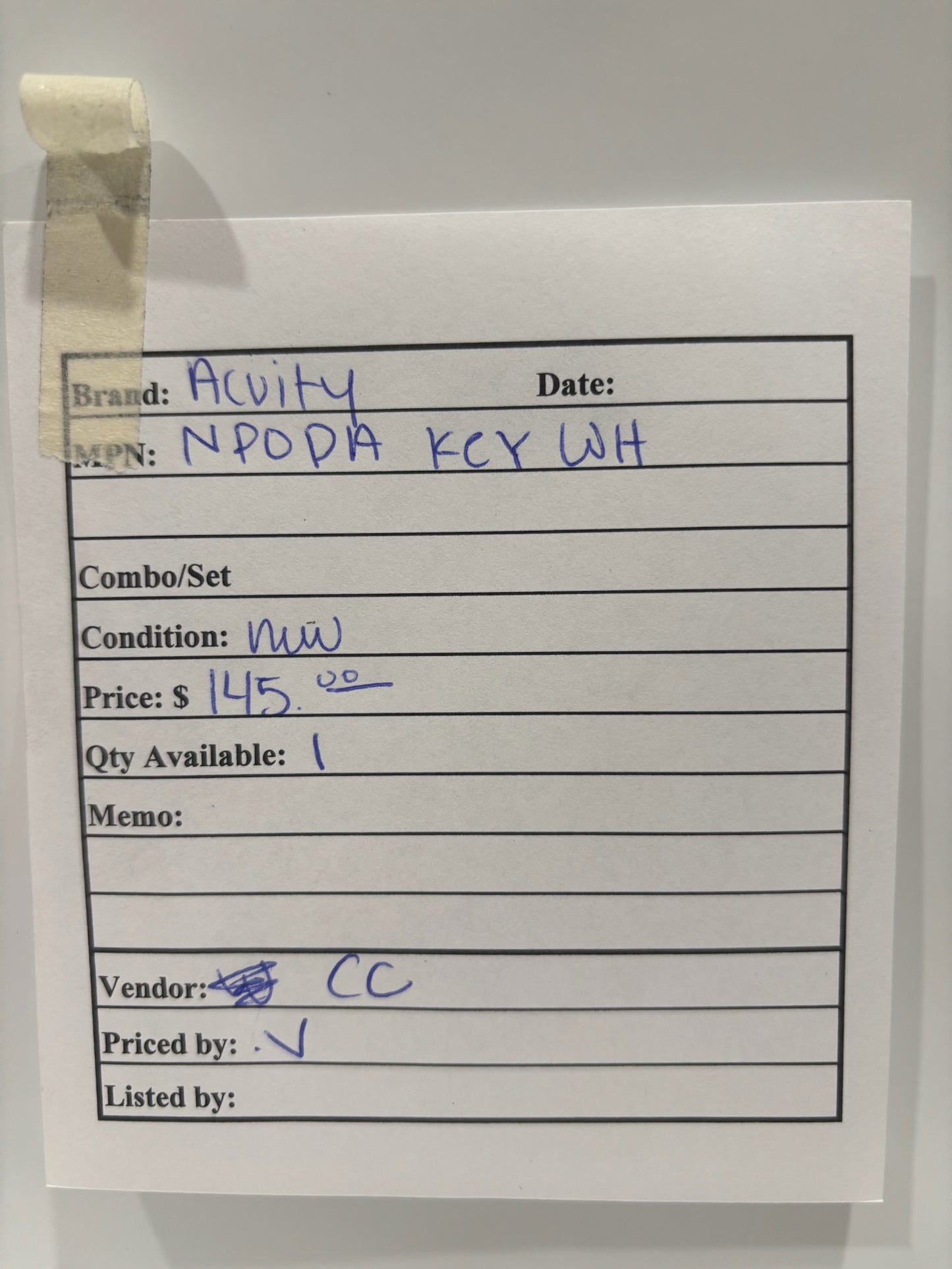 Acuity NPODA KEY WH Keyswitch 276CUX Sensor Switch Low Voltage