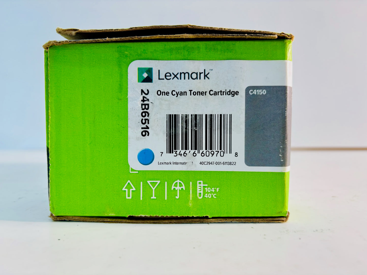 Genuine Lexmark C4150 Cyan High Yield Toner 24B6516 (Bad Box)