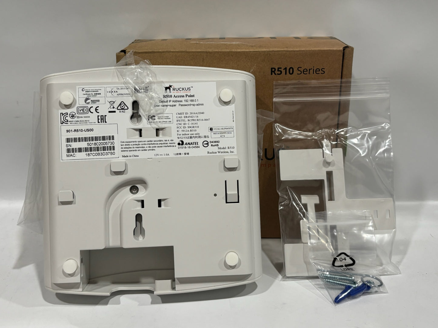 Ruckus (R510) Series Wireless Access Point, Dual-Band, 802.11ac Wave 2