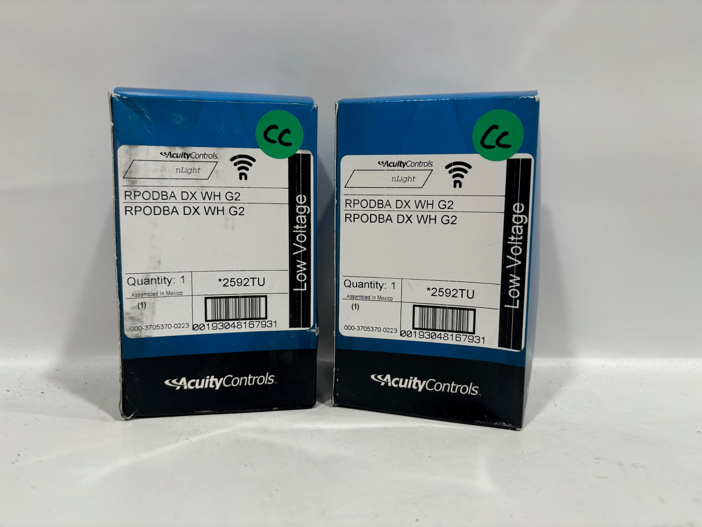 2 PK Acuity RPODBA-DX-WH-G2 2592TU Wireless Switch Low Voltage
