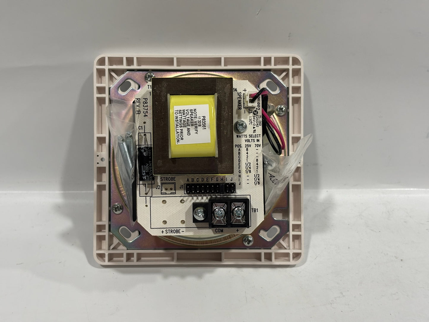 Siemens 500-636056 SET-W Fire Alarm Audible Signal Speaker Wall Mount