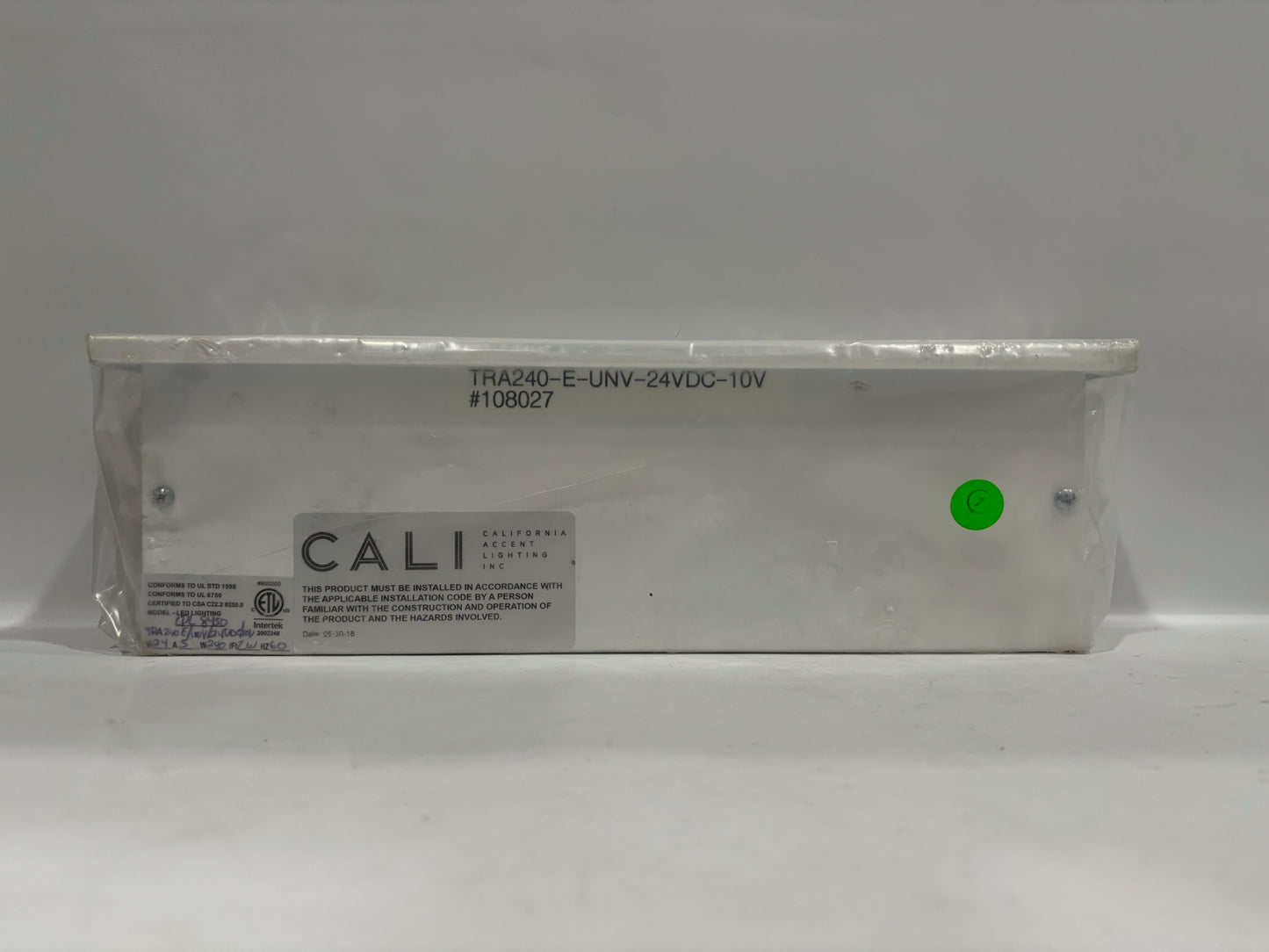 Cali TRA240-E-UNV-24VDC-10V TransFormer Led Lighting Low Voltage Lighting