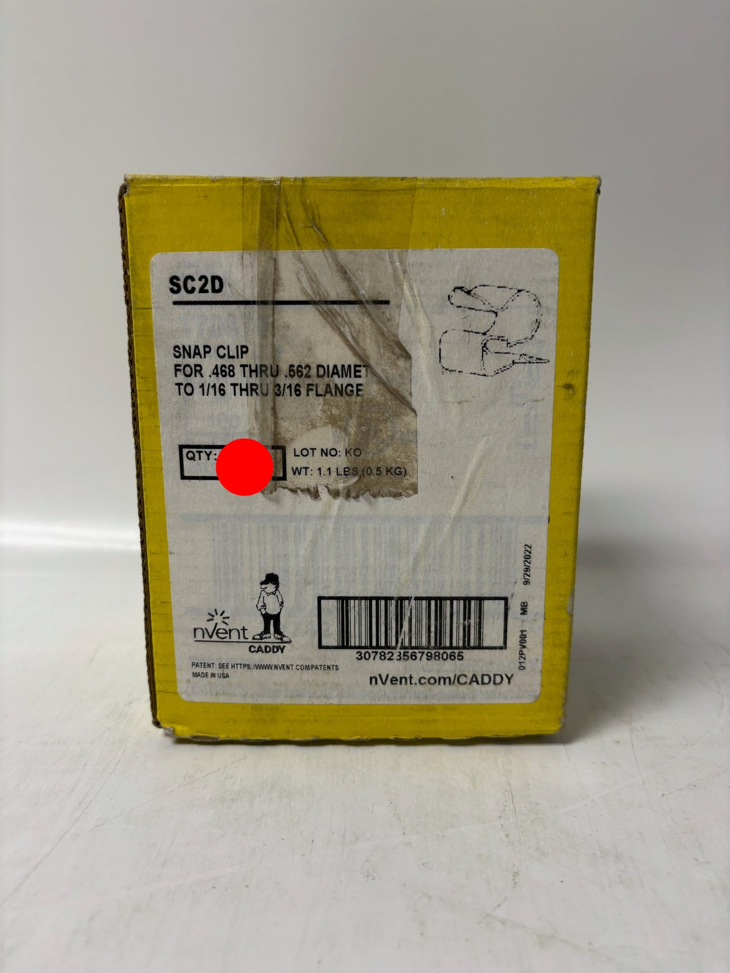 140 PK Caddy SC2D Cable Snap Clips 0.472–0.551" OD, Flange 1⁄16–3⁄16"