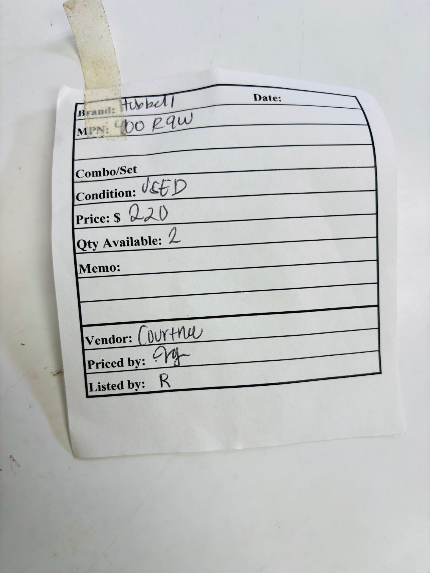 Used Hubbell 4100R9W Pin And Sleeve Receptacle, Water Tight W250V, 100A