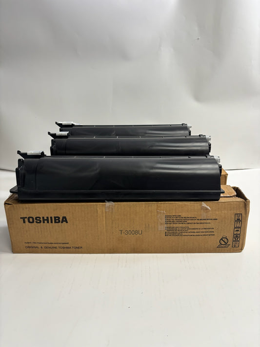 3 Open Genuine Toshiba 2008A,2508A,3008A,3008AG Black Toners T-3008U (T3008U)