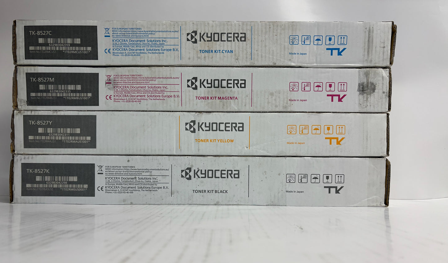 4 New Genuine Kyocera TASKalfa 3552ci,3553ci,4052ci,4053ci  CMYK Toners TK-8527