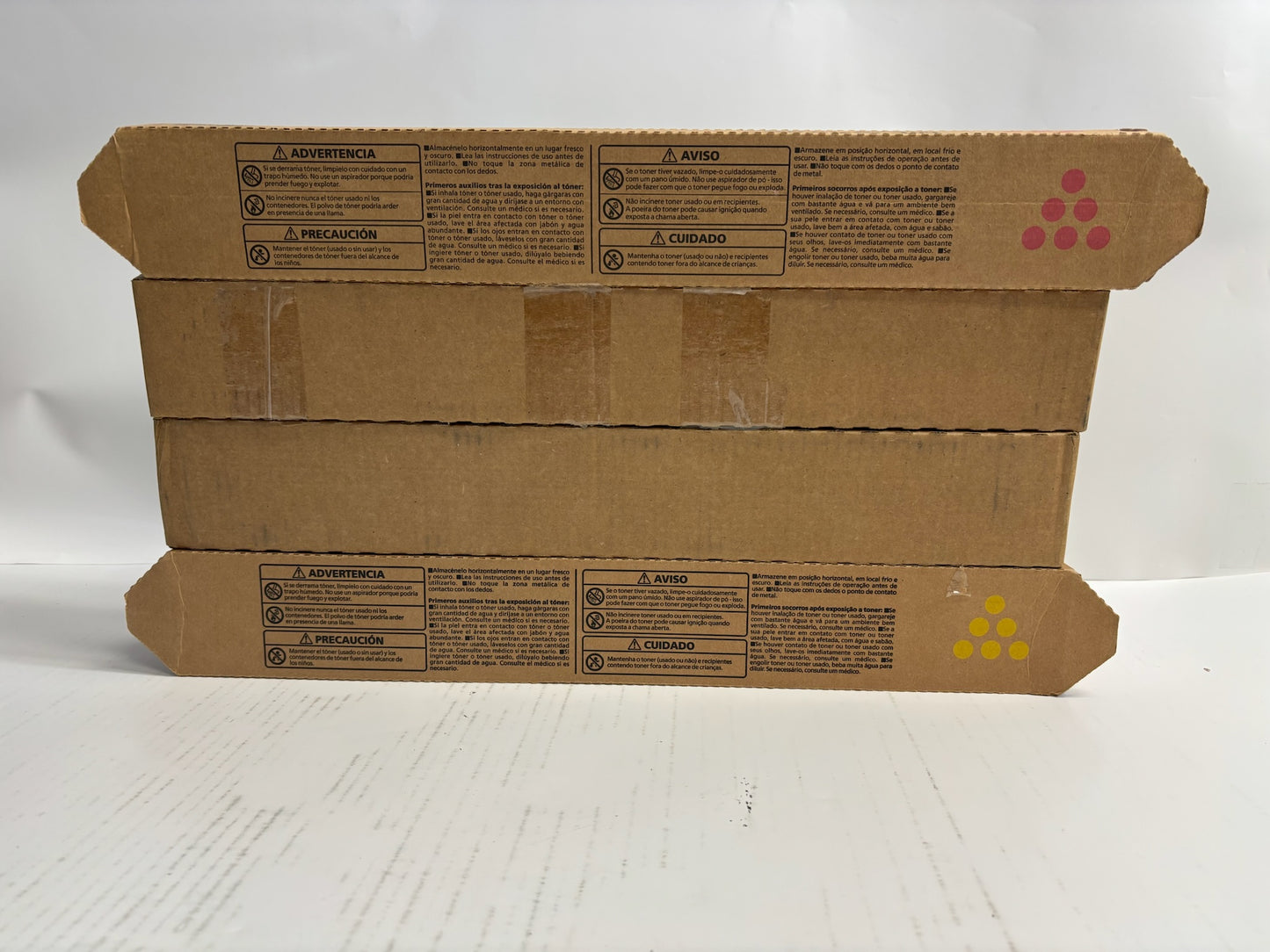 4 Genuine Ricoh MP C2503H, C2003 Magenta & Yellow Toners 841919,841920