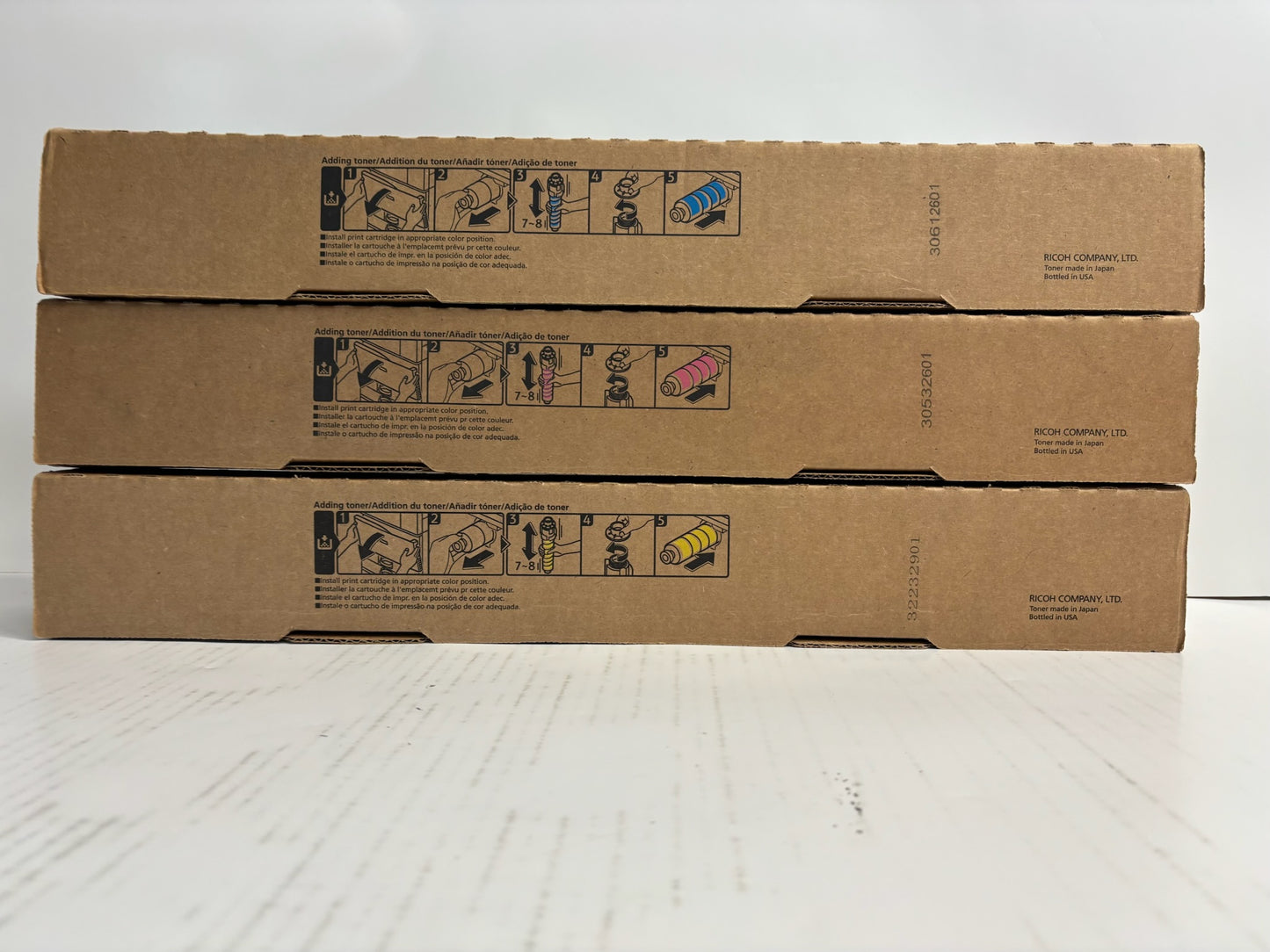 3 New Genuine Ricoh IM C4500,C6000 CMY Toners 842280,842281,842282 (No Black)