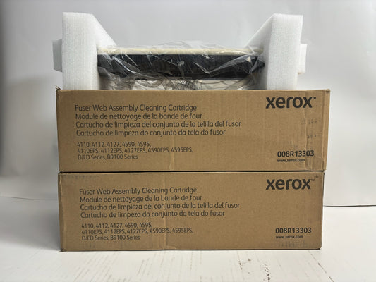 2 Open Genuine Xerox 4110,B9136  Fuser Web Assembly Cleaning Cart 008R13303