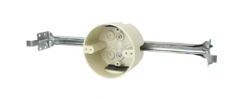 Allied (9350-BHK) 4 in. Dia 22-1/2 cu. in. New Work Ceiling Box with Bar 4.50 Each
