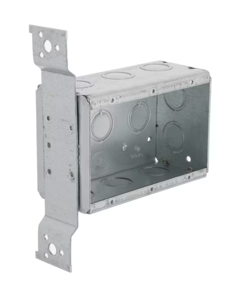 10 Pack Hubbell RACO (686) 3 Gang Steel New Work Switch/Outlet Electrical Box