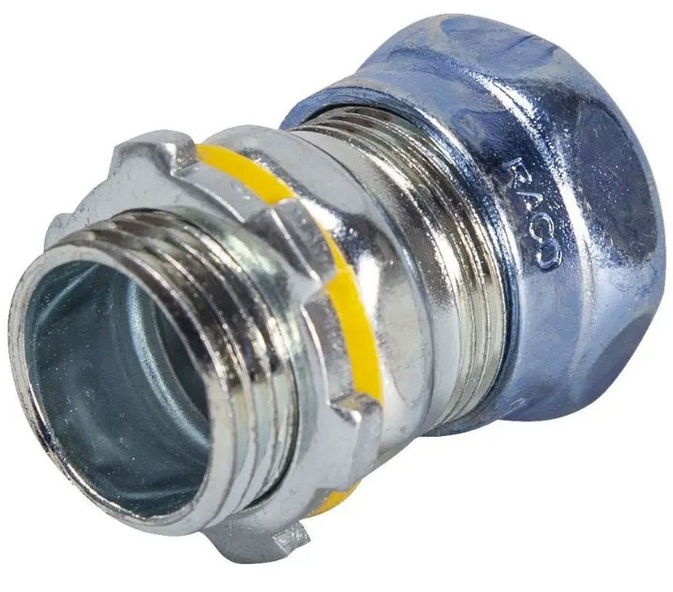 Hubbell Raco (2904RT) 1" Compression Type Raintight Connector, 15 Pieces