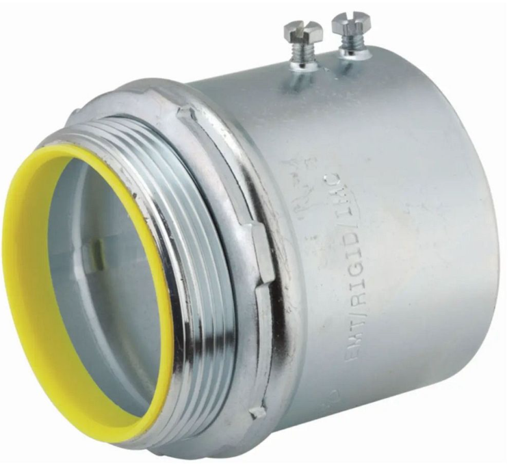 2 PK Raco 2166 4" Steel Insulated Set-Screw EMT Connector