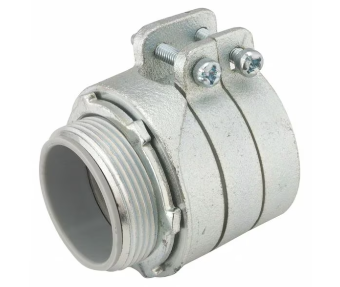 2 PK Raco (3312) 3" Malleable Iron Flex Straight Squeeze Connector, Insulated