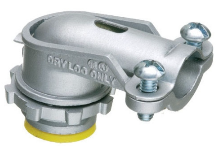 Arlington (857A) Insulated 2-1/2" 90-Deg Flex Connector, Insulated Throat Type