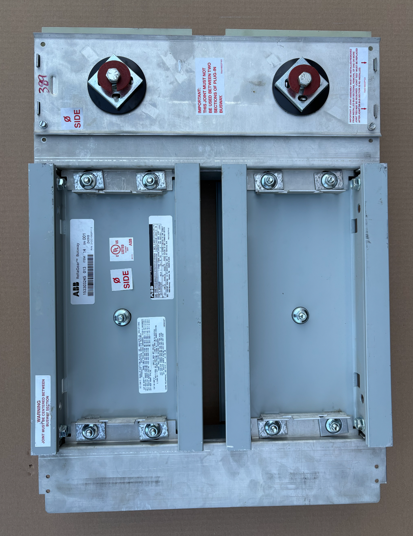 ABB ReliaGear Busway 3000 AMPS 600VOLTS PH3 W4 Bus Duct