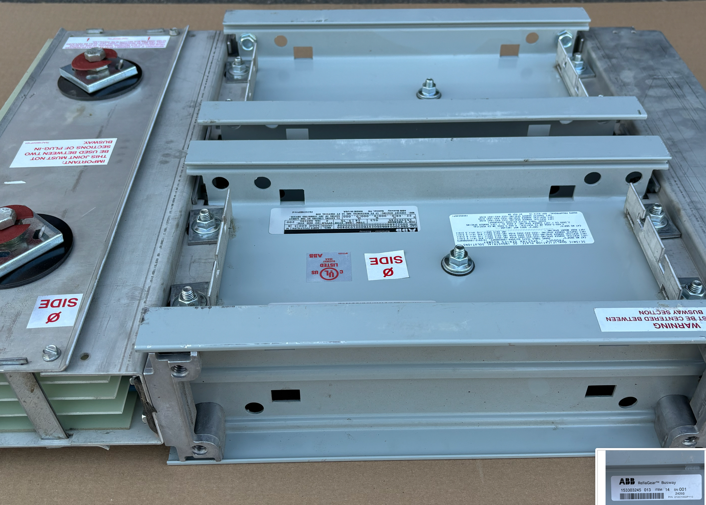 ABB ReliaGear Busway 3000 AMPS 600VOLTS PH3 W4 Bus Duct