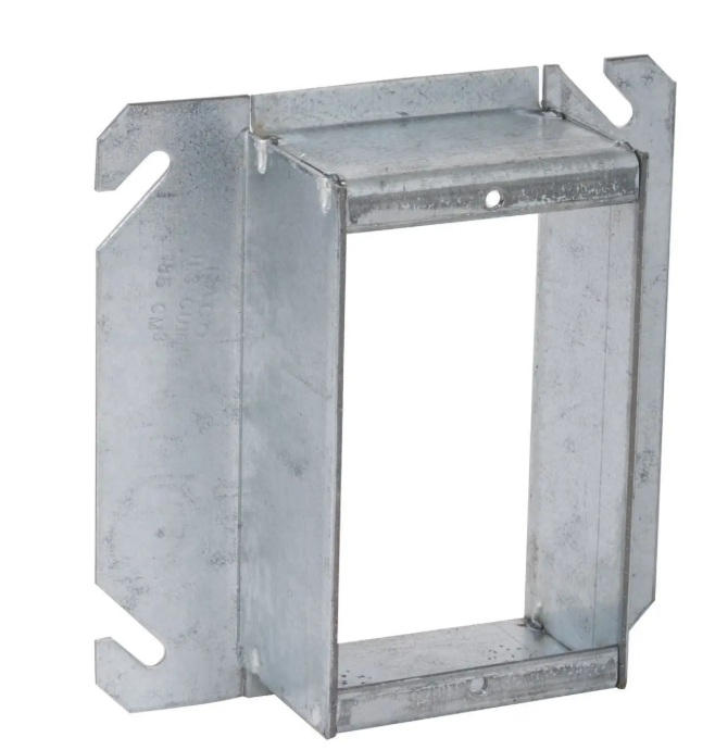 25 PK Raco (785) 4" Square Cover, 1-Device, 1-1/2 in. Raised, Steel