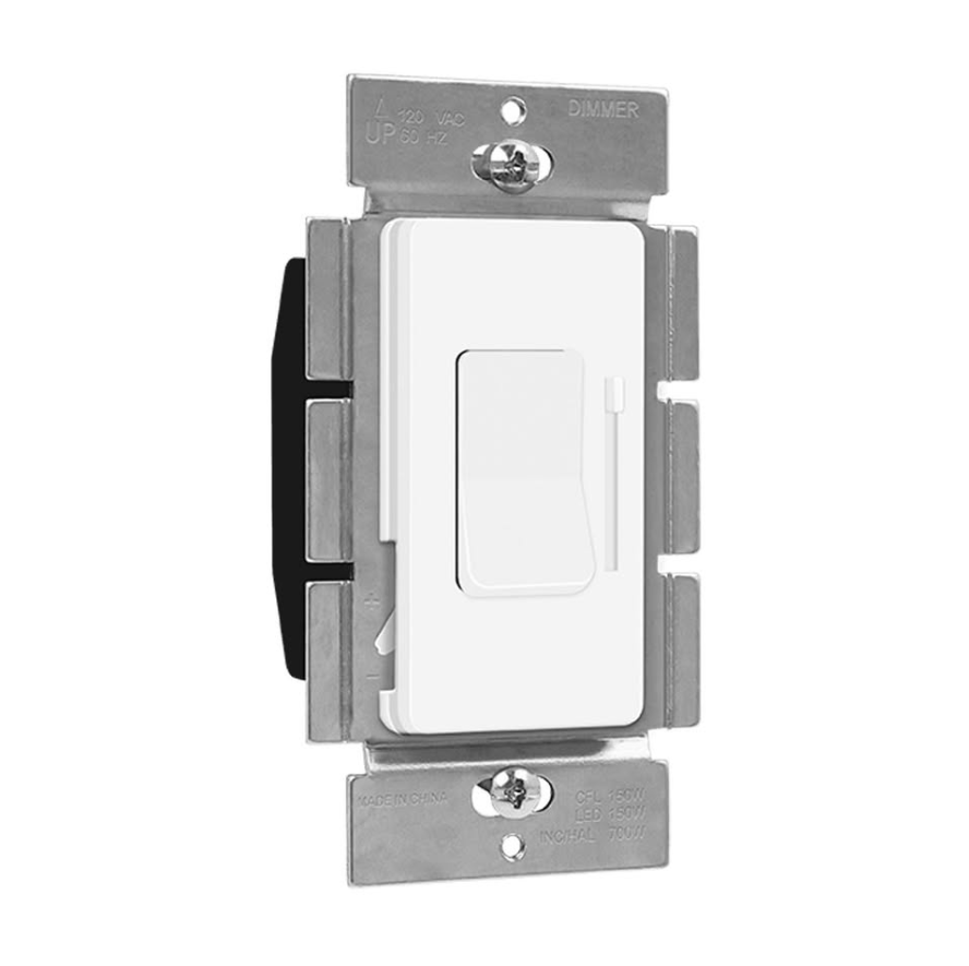 10 PK Enerlites (51300) White LED/CFL Dimmer Switch, 150W, 1-Pole, 120V