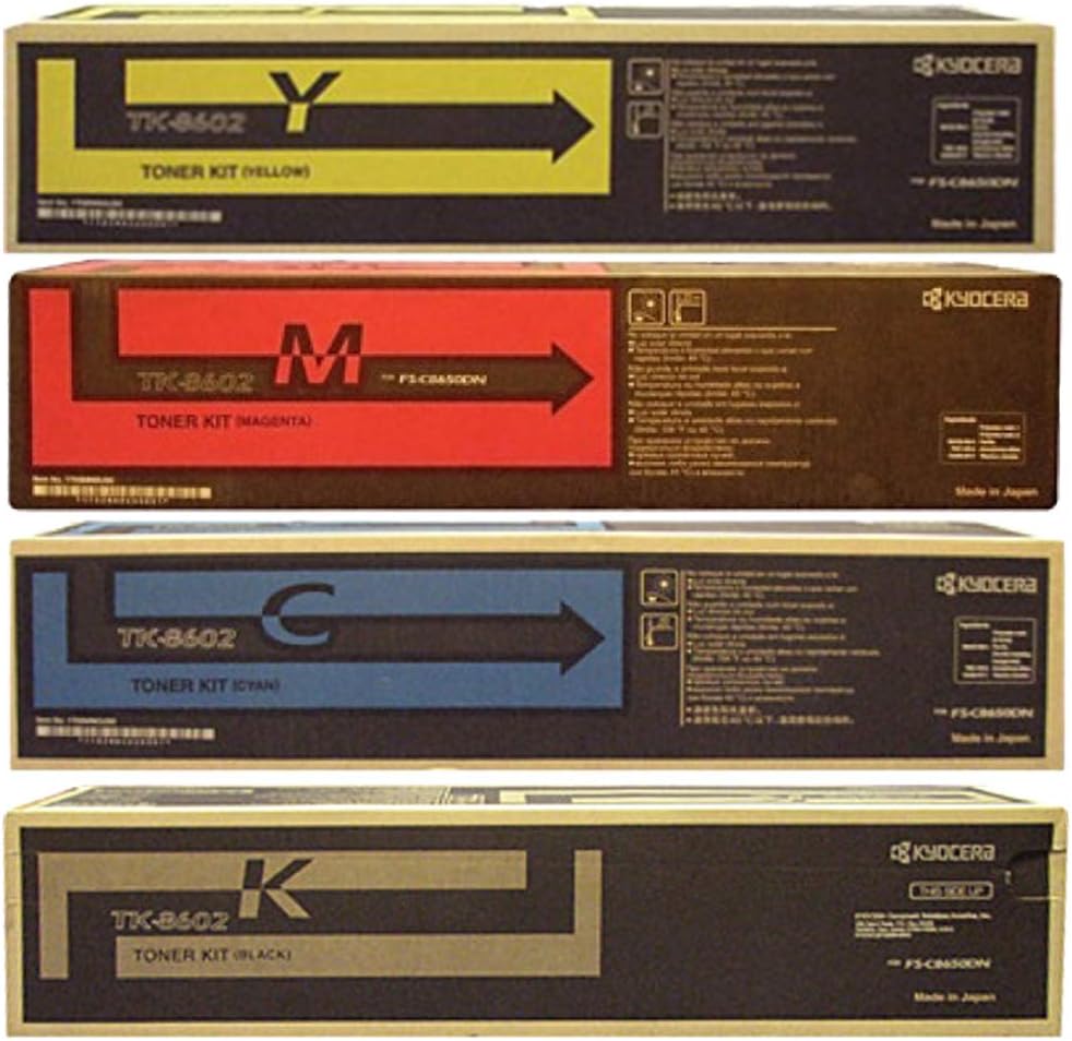4 Genuine Kyocera TK-8602 CMYK Toners