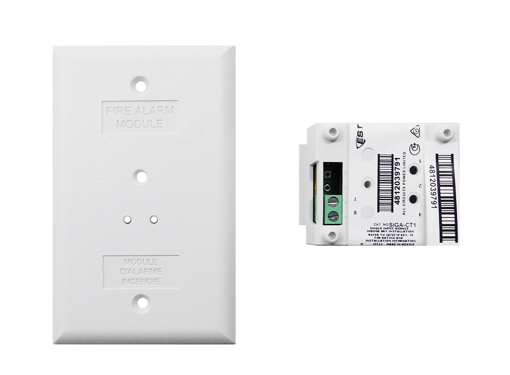 No Box Edwards EST SIGA-CT1 Single Input Module for Class B Alarm, Supervisory Devices