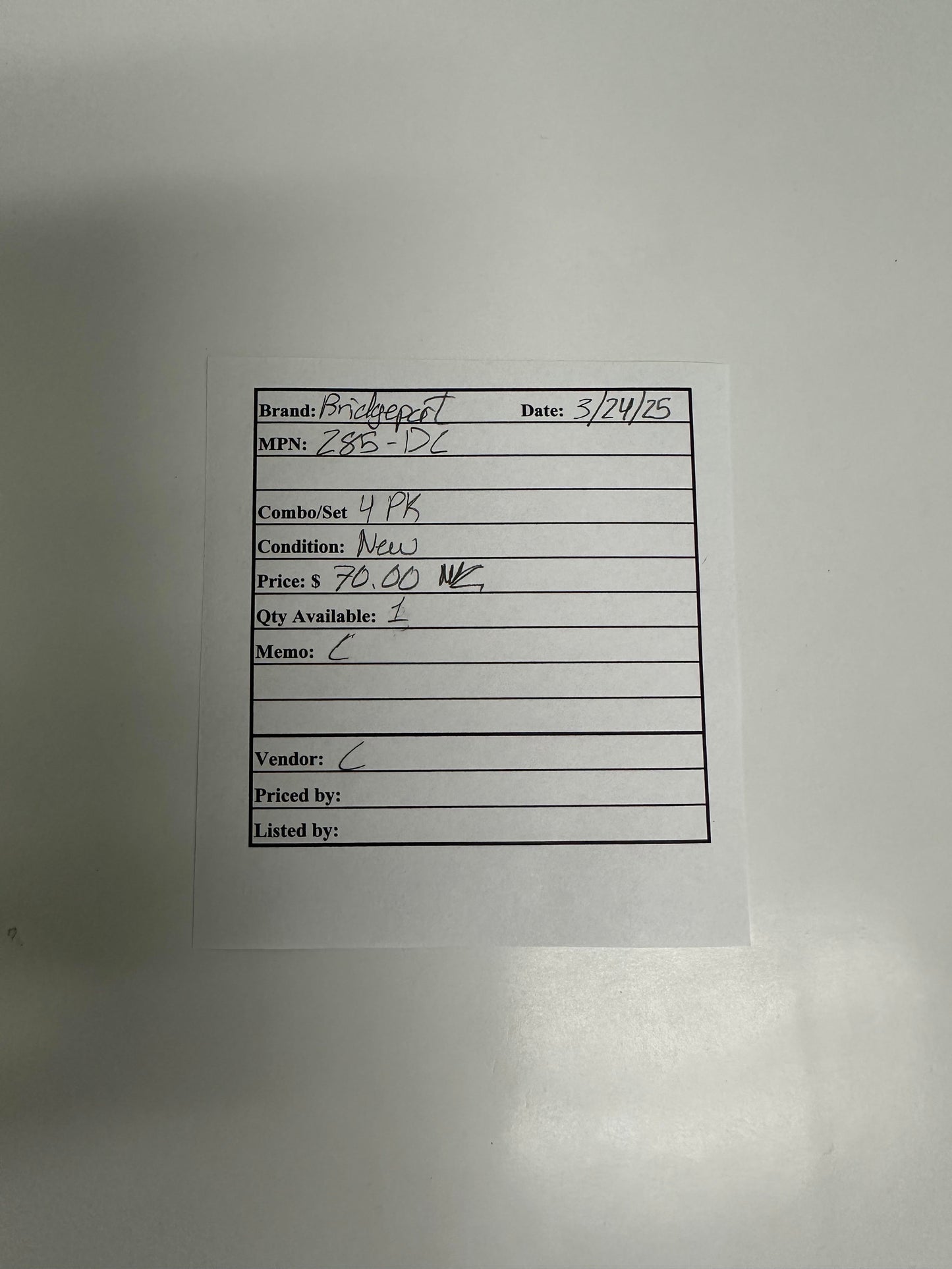 4PK Bridgeport (285-DC) 1 1/2-1 1/2" Transition EMT/FMC CPLG Coupling, Zinc