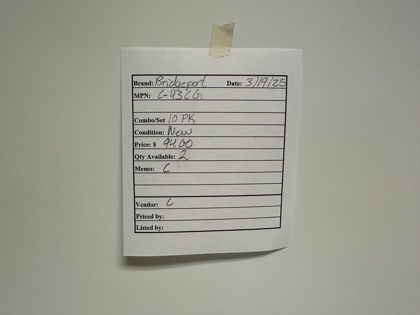 10 PK Bridgeport (C-43CG) 1" Aluminum C-Type Conduit Body W/Cover & Gasket