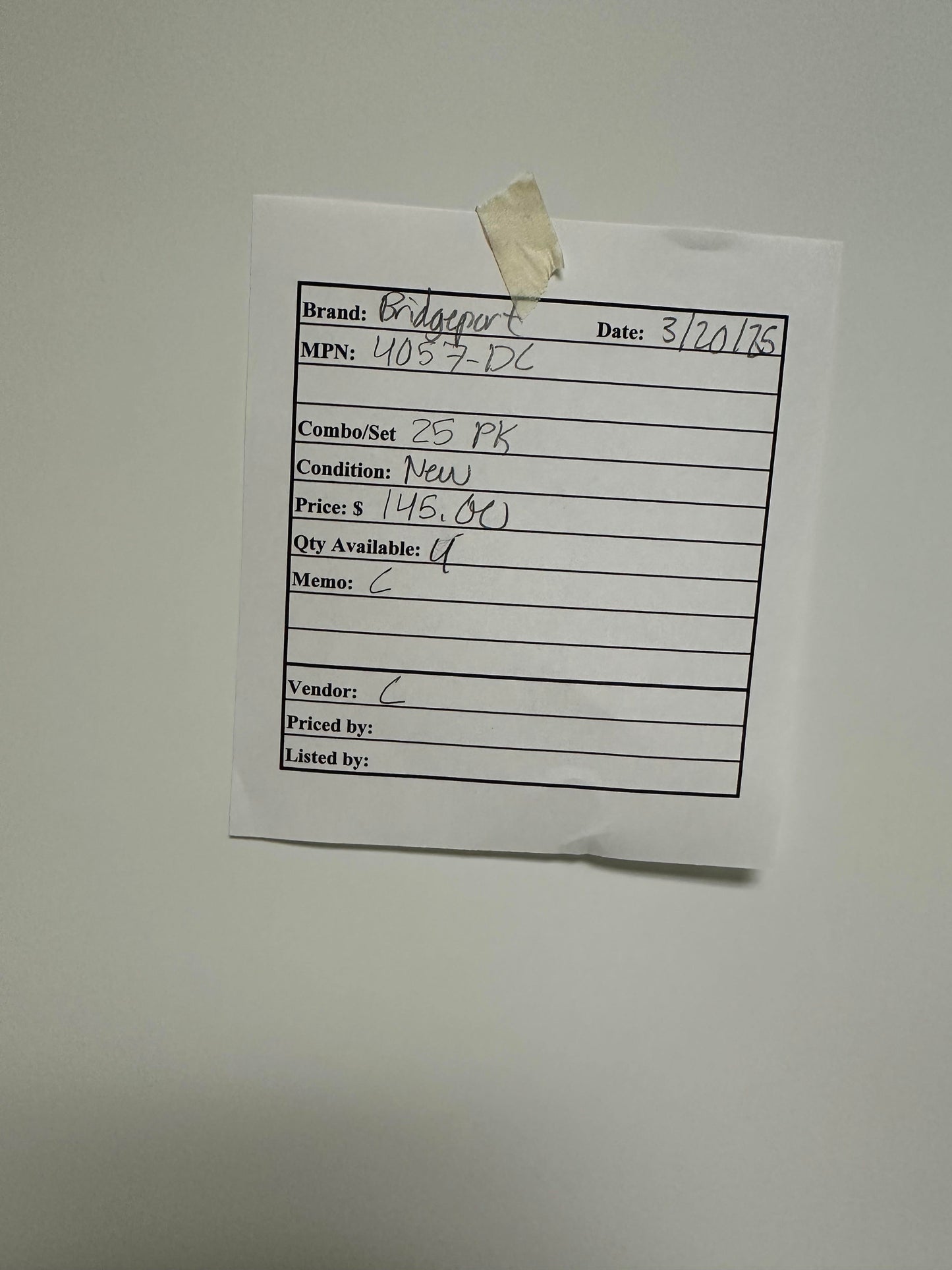 25 PK Bridgeport (4057-DC) 3/4-3/4" Transition EMT/Cable Coupling Die-Cast Zinc