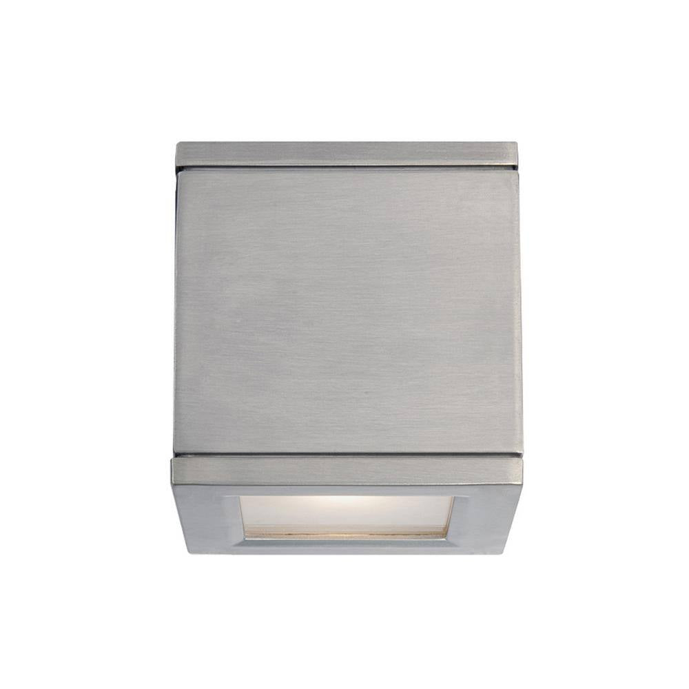 WAC Lighting WS-W2504-AL Brushed Aluminum Rubix 5”W LED Wall Sconce