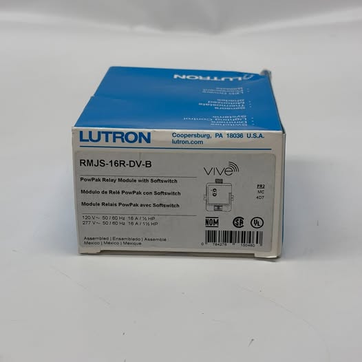 Lutron RMJS-16R-DV-B PowPak Relay Module with Softswitch