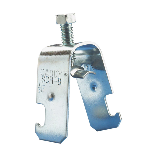 100 PK nVent Caddy (SCH6B) Booted Strut Clamp for 3/8" EMT or Cable, Zinc