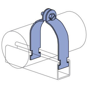 100 PK Unistrut P1112AS‑EG ¾″ Steel Two‑Piece Rigid/IMC Conduit Clamp