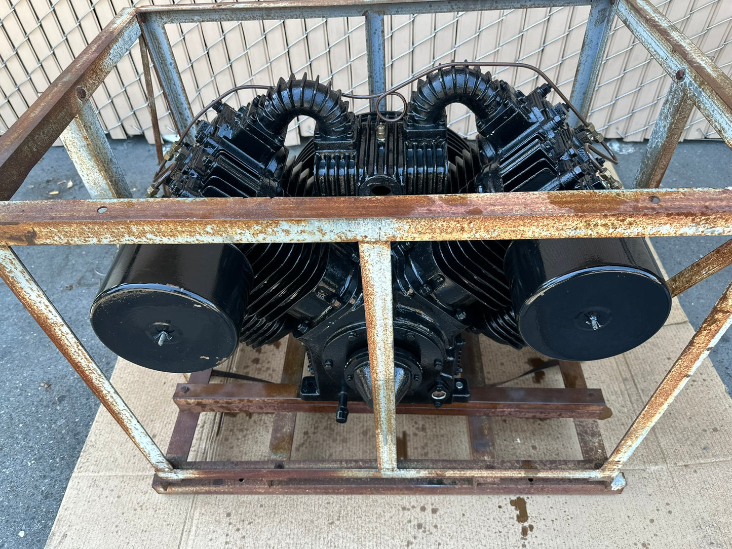 New Old Stock EMAX 25-HP 2-Stage Pressure-Lubricated Air Compressor APP4V2598TP