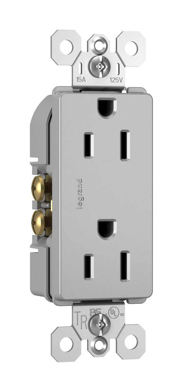 10 pack Legrand Radiant (885TRGRY) Duplex Receptacle 15A 125VAC 60Hz