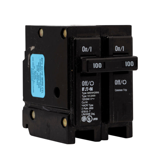 EATON Circuit Breaker Type BR. 100 AMP (BRHH2100) 120/240V 2 Poles (5 in pack)