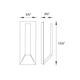 WAC Lighting UNO 15” Wall Sconce 3000K WS-W5915-WT