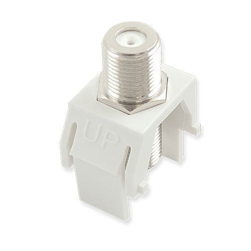 100 PK Primex 125-0961-WT F-Connector Keystone Jack, White