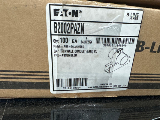 Eaton B2002PANZ 3/4 pipe clamp 100pcs