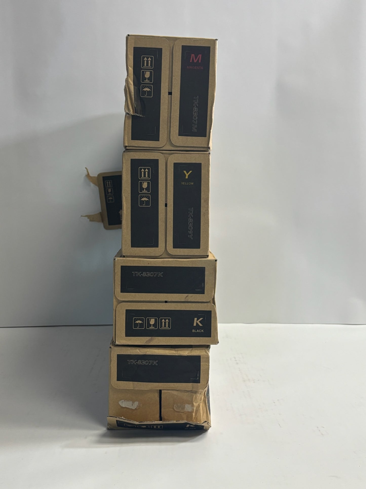 4 OEM Kyocera TASKalfa 3050ci,3051ci MYKK Toners TK-8307MK,TK-8309Y (No Cyan)